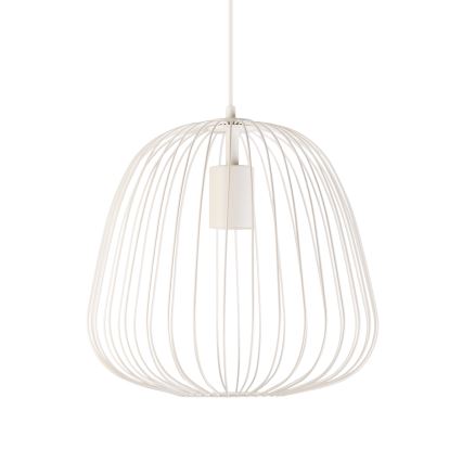 Luster na sajli OVELLA 1xE27/15W/230V, prečnik 36 cm, krem