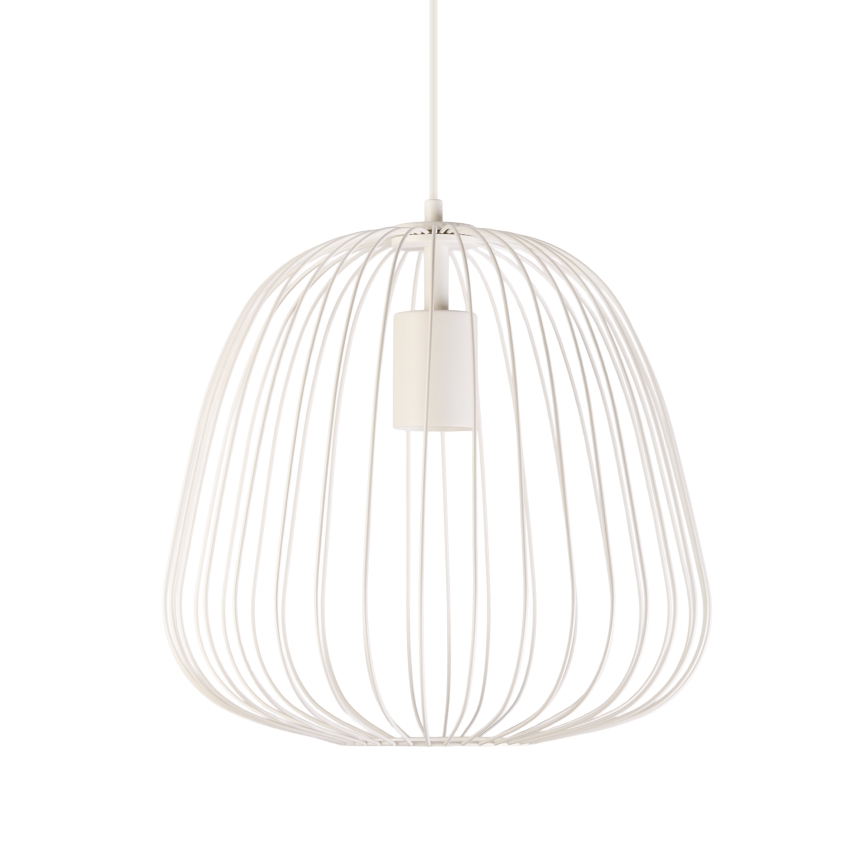 Luster na sajli OVELLA 1xE27/15W/230V, prečnik 36 cm, krem