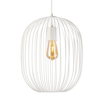 Luster na sajli OVELLA 1xE27/15W/230V prečnika 34 cm krem