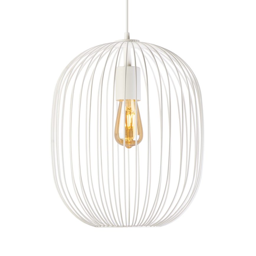 Luster na sajli OVELLA 1xE27/15W/230V prečnika 34 cm krem