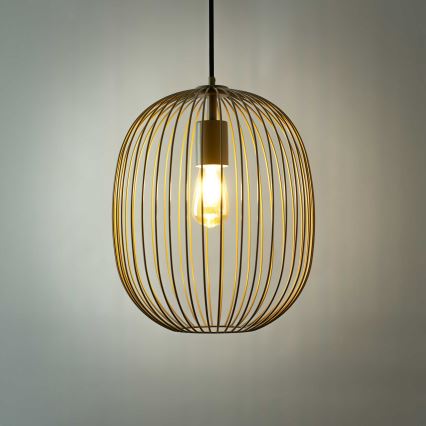 Luster na sajli OVELLA 1xE27/15W/230V Ø 34 cm, bež