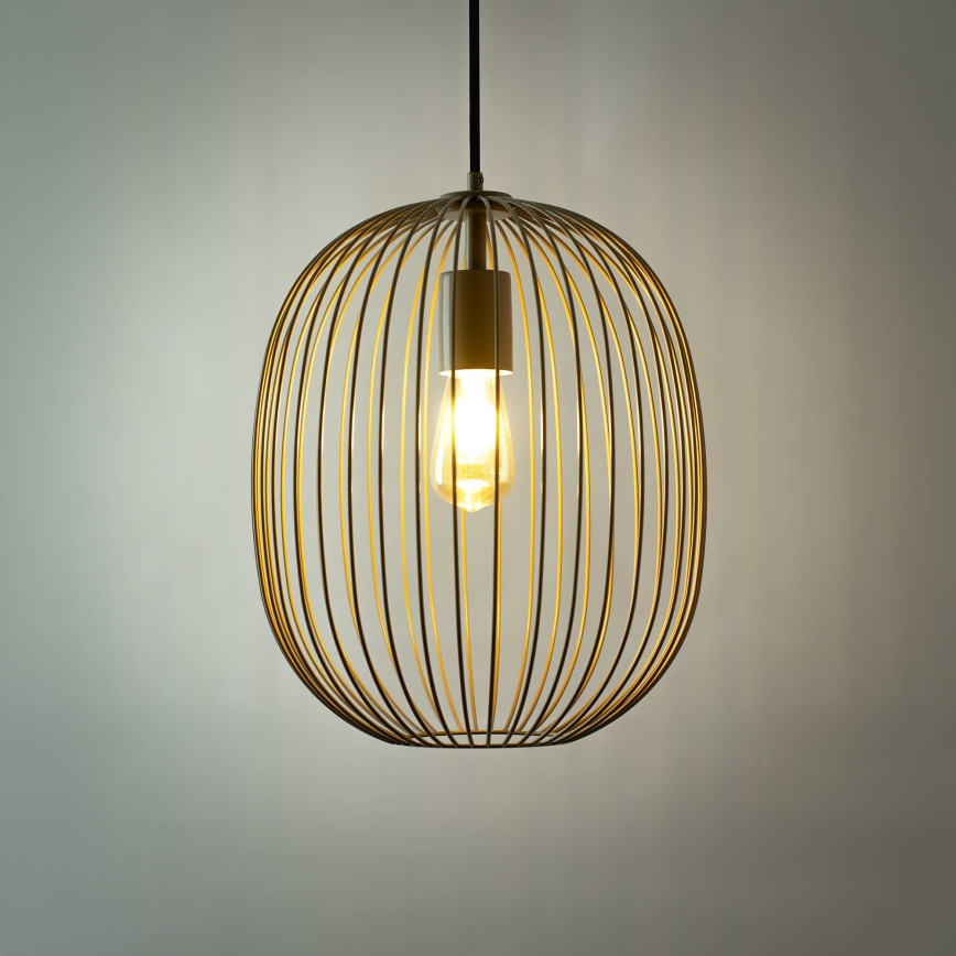 Luster na sajli OVELLA 1xE27/15W/230V Ø 34 cm, bež