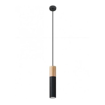 Luster na sajli PABLO 1xGU10/40W/230V crna/buk
