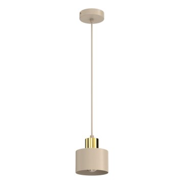 Luster na sajli PARKLA 1xE27/15W/230V bež/zlatna
