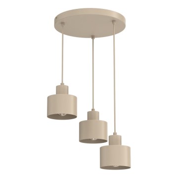 Luster na sajli PARKLA 3xE27/15W/230V bež