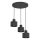 Luster na sajli PARKLA 3xE27/15W/230V crna