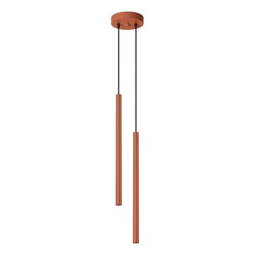 Luster na sajli PASTELO 2xG9/8W/230V crvena