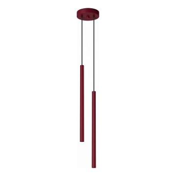 Luster na sajli PASTELO 2xG9/8W/230V crvena