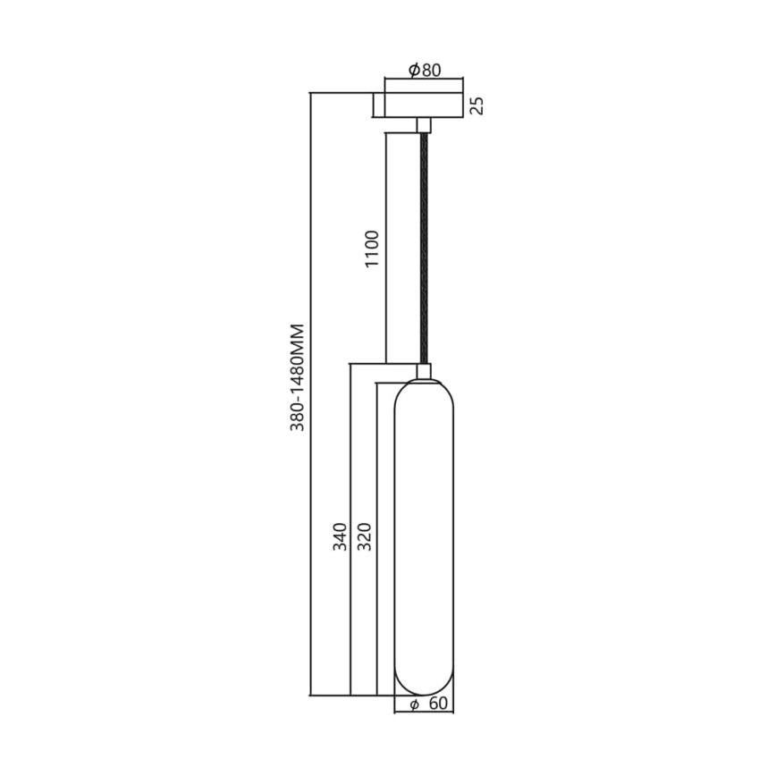 Luster na sajli PAX 1xG9/9W/230V zlatni