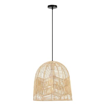 Luster na sajli PELO 1xE27/40W/230V, prečnik 40 cm, ratan