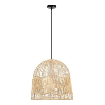 Luster na sajli PELO 1xE27/40W/230V, prečnik 50 cm, ratan