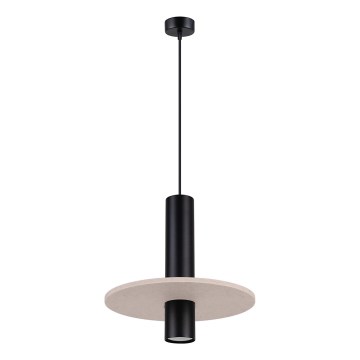 Luster na sajli PELTA 1xGU10/10W/230V crna/krem