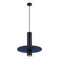 Luster na sajli PELTA 1xGU10/10W/230V crna/plava