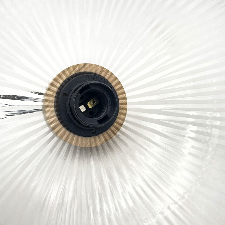 Luster na sajli PIA 1xE27/60W/230V, prečnik 30 cm, hrast