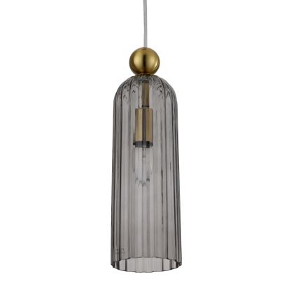 Luster na sajli PIEGA 1xE14/40W/230V mesing/dimna crna