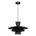 Luster na sajli PLATO 1xE27/15W/230V crna
