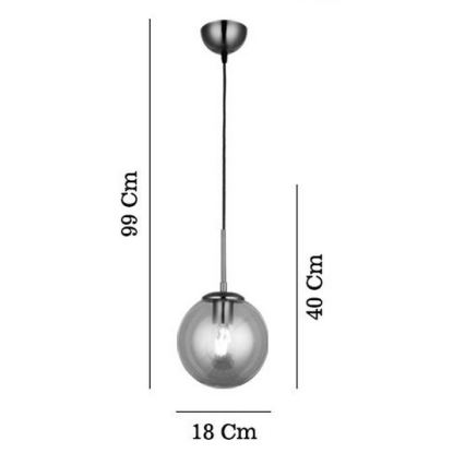 Luster na sajli POLINO 1xE27/40W/230V bronzan