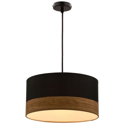 Luster na sajli PORTO 1xE27/60W/230V crna/braon