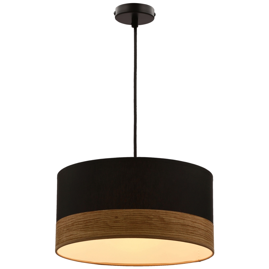 Luster na sajli PORTO 1xE27/60W/230V crna/braon