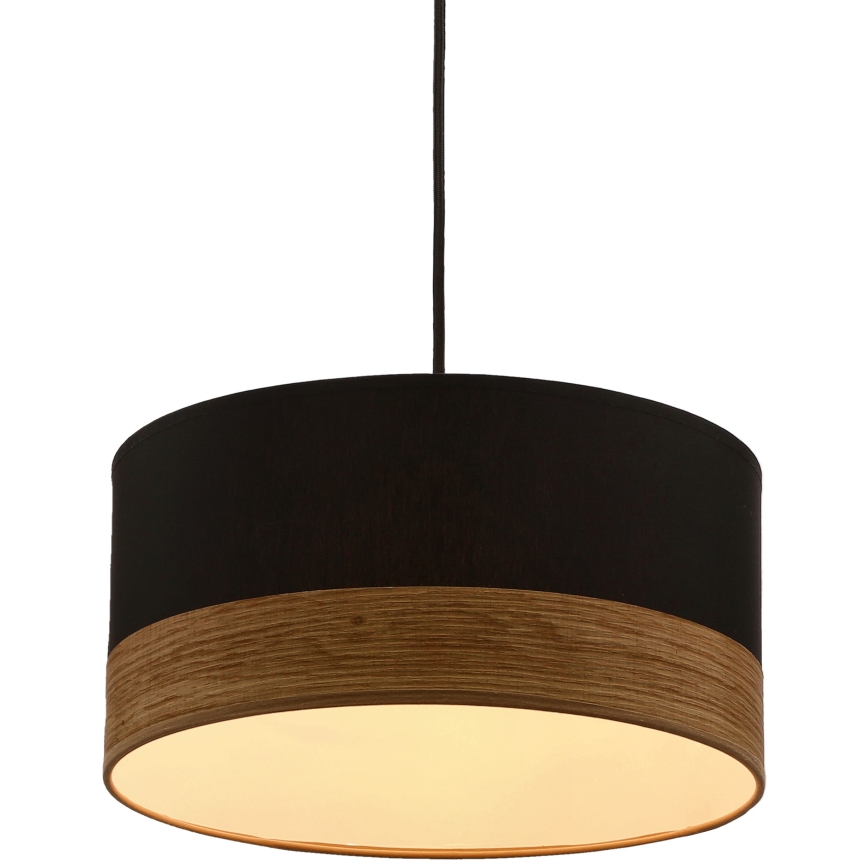 Luster na sajli PORTO 1xE27/60W/230V crna/braon