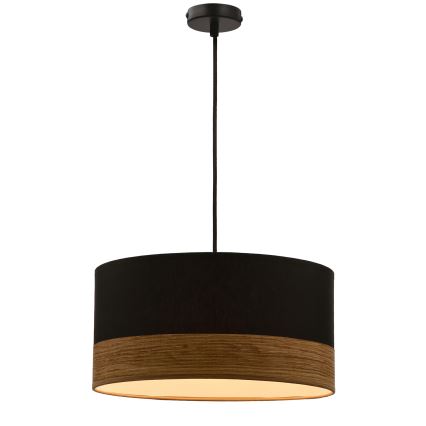 Luster na sajli PORTO 1xE27/60W/230V crna/braon