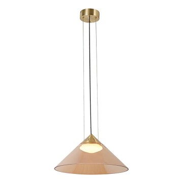 Luster na sajli PRESTO 1xGX53/10W/230V prečnik 42 cm zlatna/zadimljeno bež