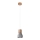 Luster na sajli QUBIC 1xE27/60W/230V beton/breza/buk