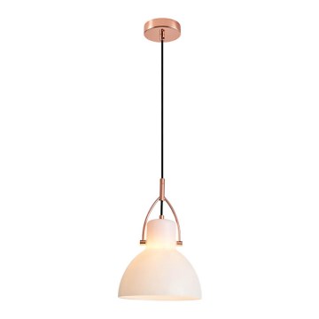Luster na sajli RACK 1xE27/11W/230V bela/bakarna
