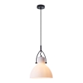 Luster na sajli RACK 1xE27/11W/230V bela/crna