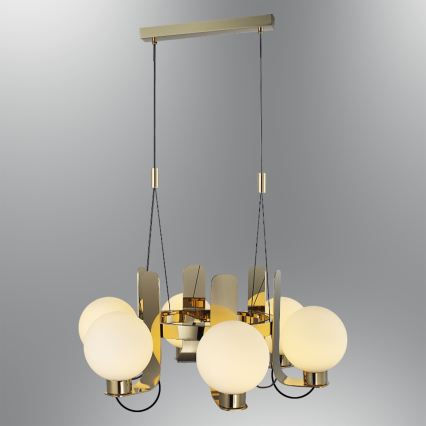Luster na sajli REGGIO 6xE27/40W/230V zlatni