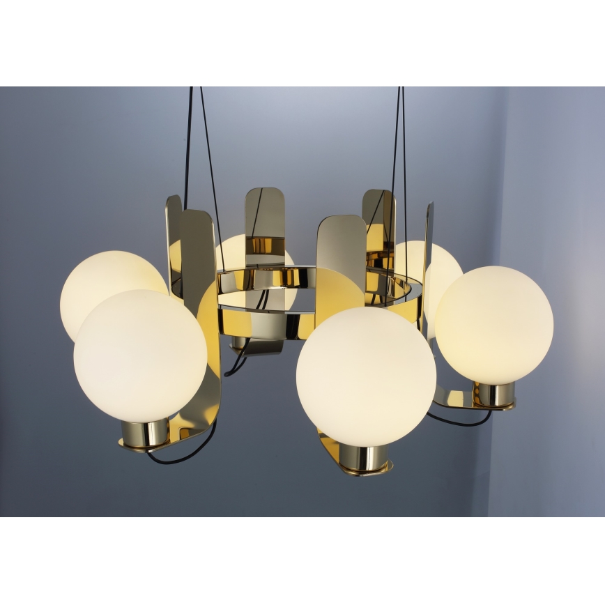 Luster na sajli REGGIO 6xE27/40W/230V zlatni