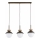 Luster na sajli REMKE 3xE14/10W/230V braon