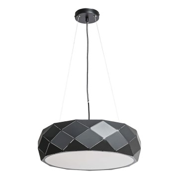 Luster na sajli REUS 3xE27/40W/230V, prečnik 47 cm, crna