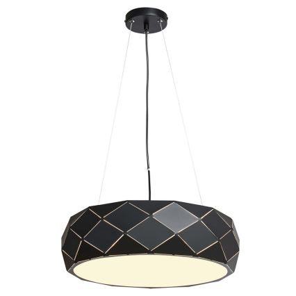 Luster na sajli REUS 3xE27/40W/230V, prečnik 47 cm, crna