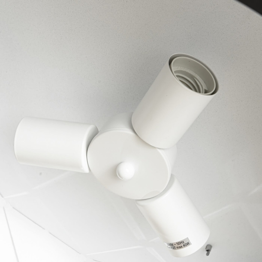 Luster na sajli REUS 3xE27/40W/230V, prečnik 47 cm, crna