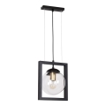 Luster na sajli REY 1xE27/7W/230V, crne boje