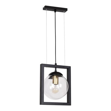 Luster na sajli REY 1xE27/7W/230V, crne boje