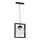 Luster na sajli REY 1xE27/7W/230V, crne boje