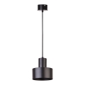 Luster na sajli RIF 1xE27/60W/230V, prečnik 15 cm, crna