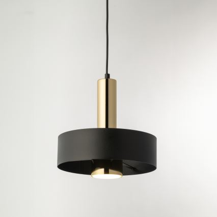 Luster na sajli RIF LUX 1xGX53/12W/230V, prečnik 25 cm, crna/zlatna
