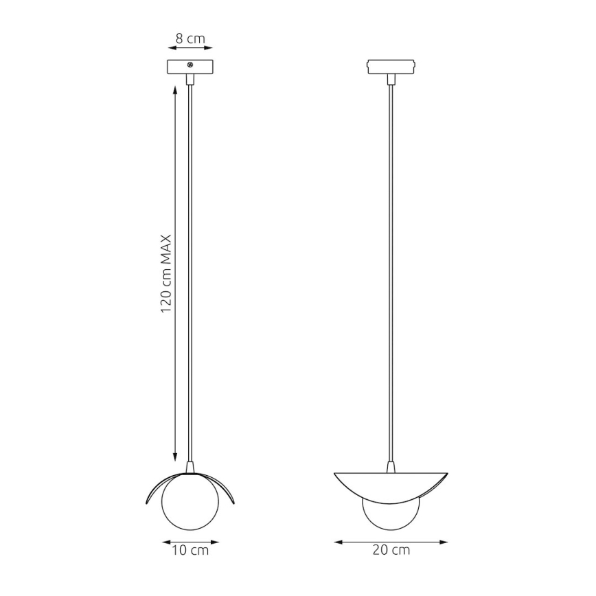 Luster na sajli RITUAL 1xG9/8W/230V bež