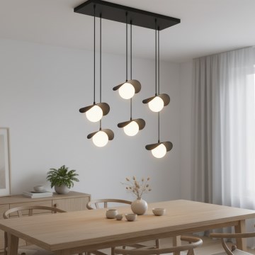 Luster na sajli RITUAL 6xG9/8W/230V crni