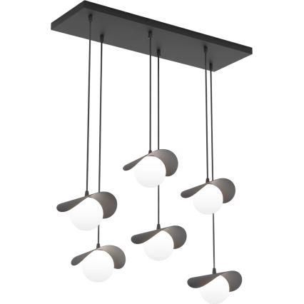 Luster na sajli RITUAL 6xG9/8W/230V crni