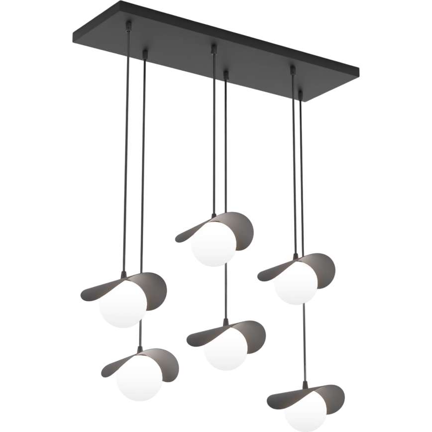 Luster na sajli RITUAL 6xG9/8W/230V crni