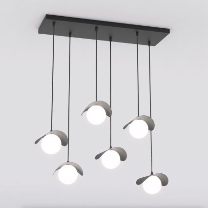 Luster na sajli RITUAL 6xG9/8W/230V crni