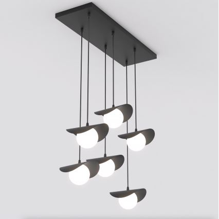 Luster na sajli RITUAL 6xG9/8W/230V crni