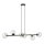 Luster na sajli ROSSI 6xE14/10W/230V crni/prozirni