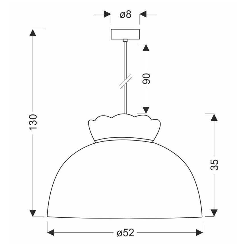 Luster na sajli ROSSINI 1xE27/40W/230V