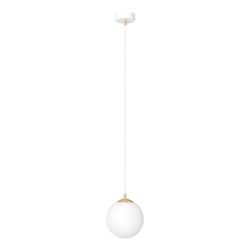 Luster na sajli ROYAL 1xE14/10W/230V prečnik 14 cm beli