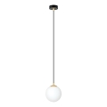 Luster na sajli ROYAL 1xE14/10W/230V, prečnik 14 cm, crne boje